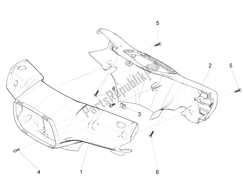 Tutte le parti per il Coperture Per Manubri del Vespa S 150 4T 3V IE Vietnam 2012