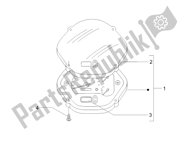 Toutes les pièces pour le Tableau De Bord Combiné du Vespa Granturismo 200 L USA 2006