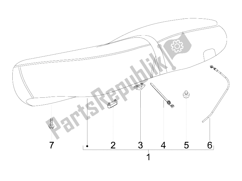 All parts for the Saddle/seats of the Vespa S 150 4T 2008