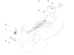 interruttori del telecomando - batteria - avvisatore acustico