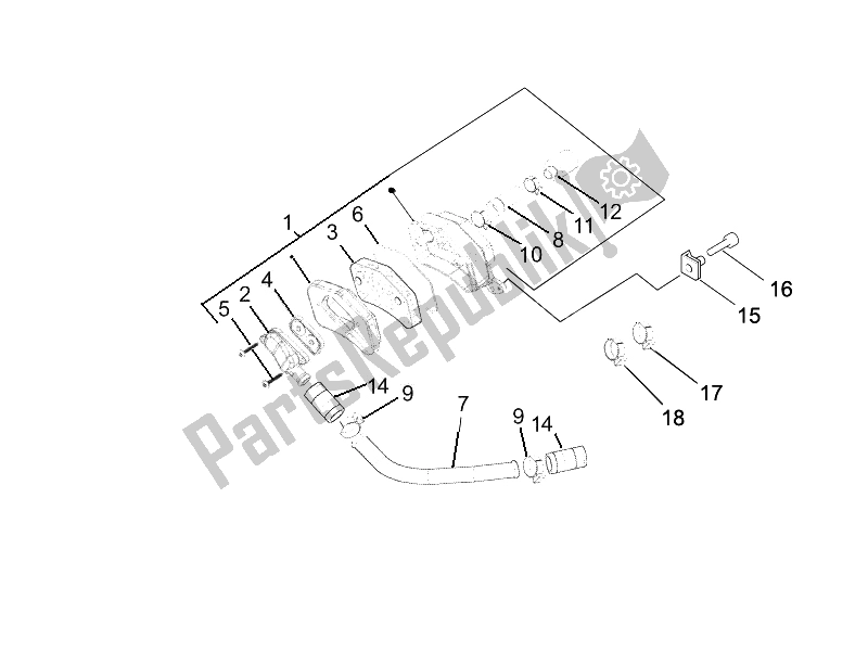 Alle onderdelen voor de Secundaire Luchtkast van de Vespa PX 150 2011