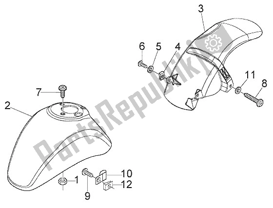 Toutes les pièces pour le Garde-boue Avant Et Arrière du Vespa LX 50 4T 2005