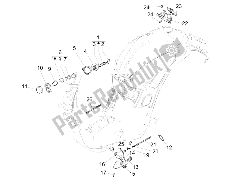 Tutte le parti per il ?? E? Da ???? Del Vespa Sprint 125 4T 3V IE 2014