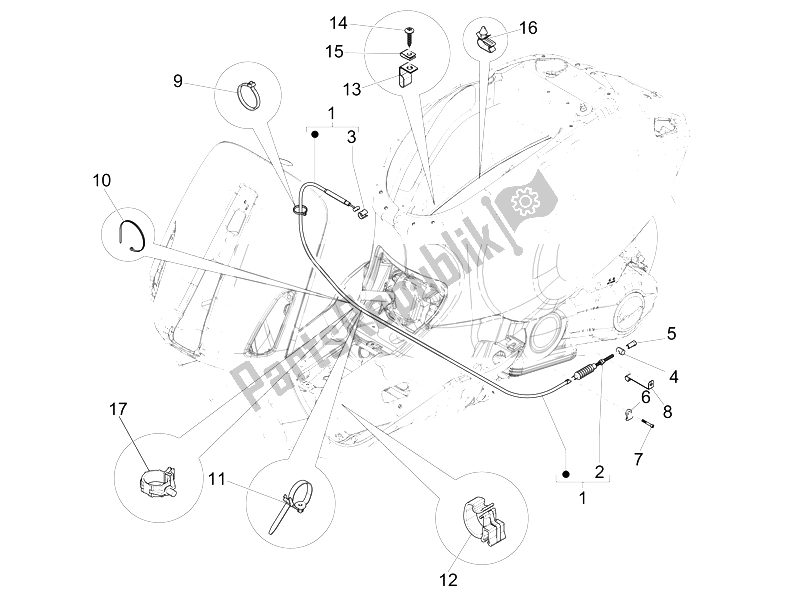 Tutte le parti per il Trasmissioni del Vespa Sprint 50 4T 4V Emea 2014