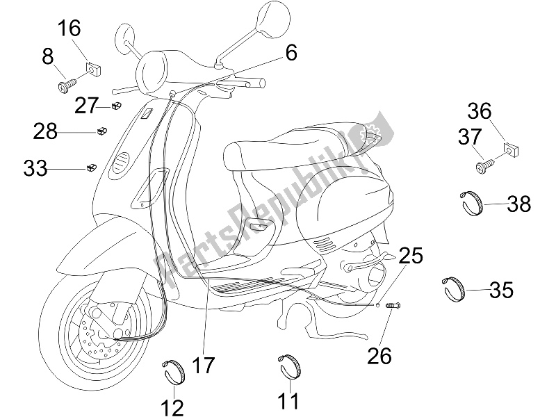 Toutes les pièces pour le Transmissions du Vespa LX 150 4T 2006