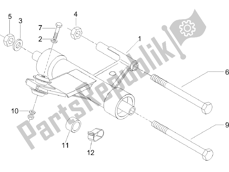 Tutte le parti per il Braccio Oscillante del Vespa LX 125 4T E3 Vietnam 2009