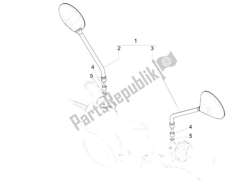 Toutes les pièces pour le Miroir (s) De Conduite du Vespa LXV 150 USA 2011