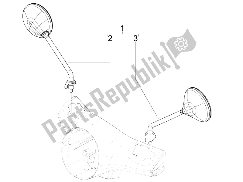Todas las partes para Espejo / S De Conducción de Vespa GTS 300 IE Super Sport 2010