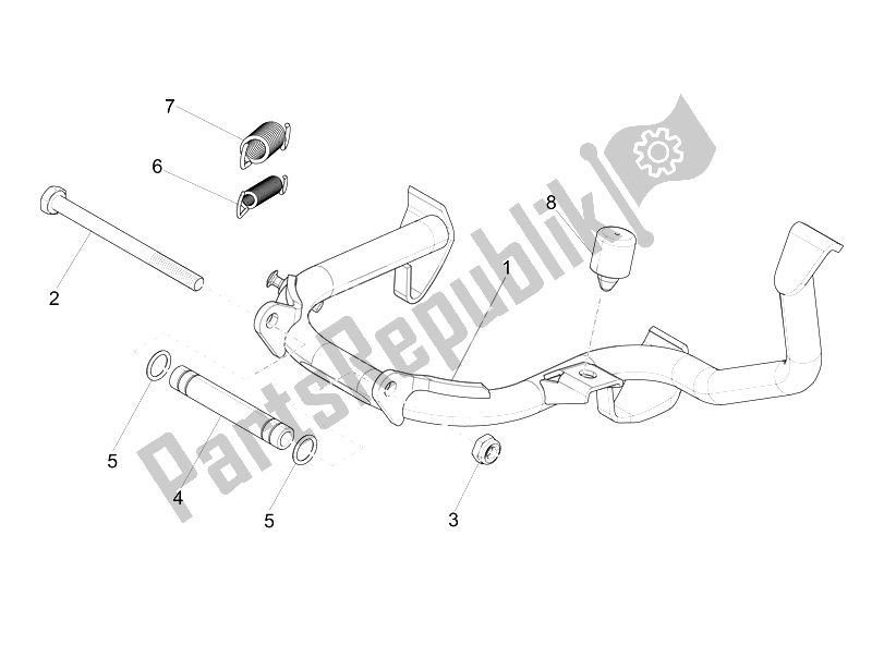 Todas las partes para Soporte / S de Vespa GTS 300 IE ABS Super China 2014