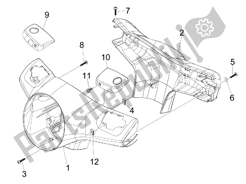 Todas las partes para Coberturas De Manillar de Vespa Vespa GTS Super 150 IE 4T 3V Asia 2014