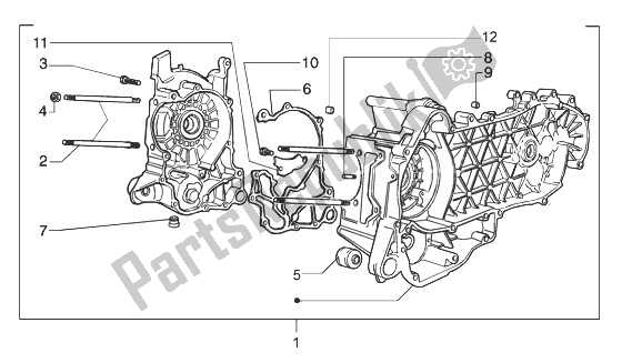 Toutes les pièces pour le Carter du Vespa Granturismo 200 L 2003