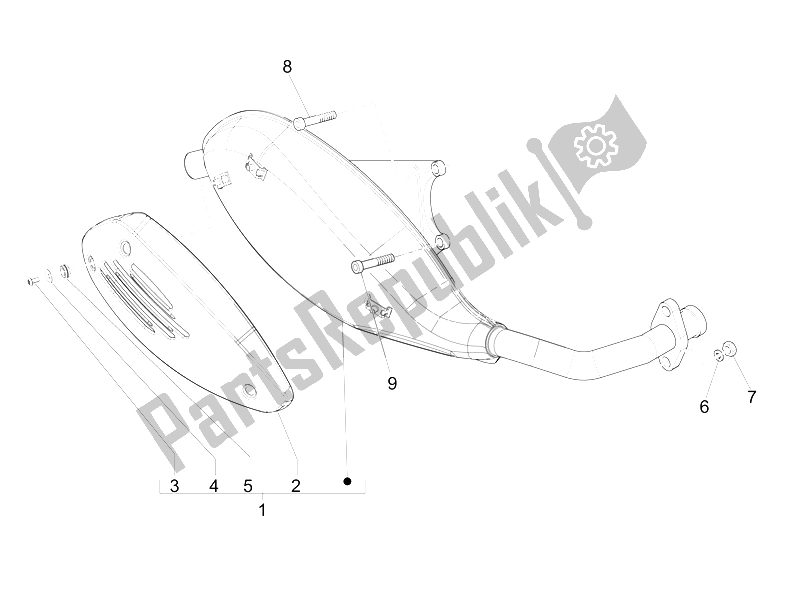 Toutes les pièces pour le Silencieux du Vespa S 50 4T 4V College USA 2008