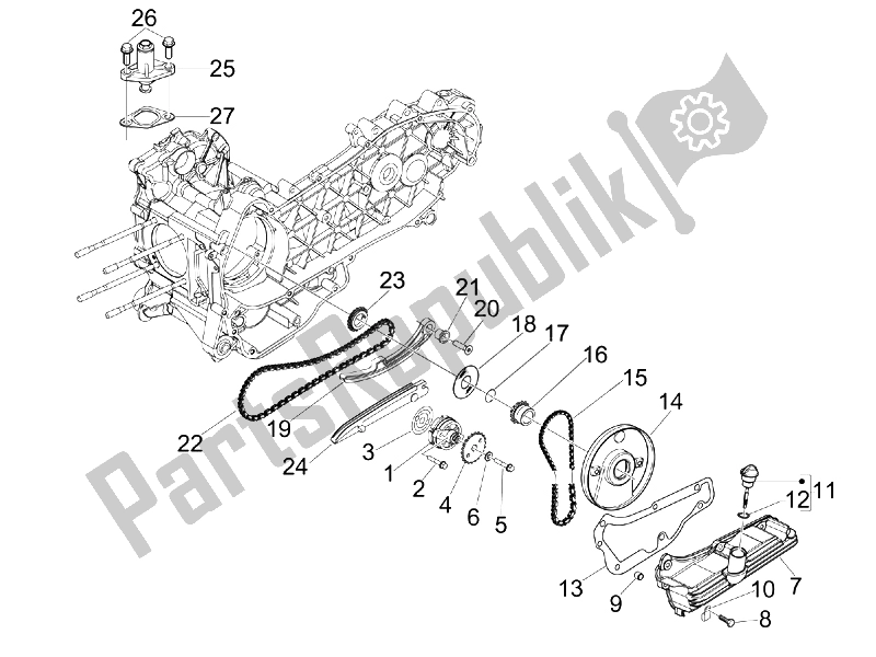 Todas las partes para Bomba De Aceite de Vespa GTS 300 IE Touring 2011