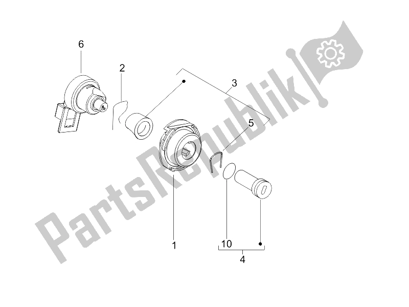 Toutes les pièces pour le Serrures du Vespa LX 50 4T 4V NL 2011