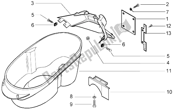 Todas las partes para Protector Contra Salpicaduras de Vespa Granturismo 125 L 2003