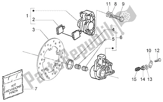 Toutes les pièces pour le étrier De Frein à Disque du Vespa LX 50 4T 2005