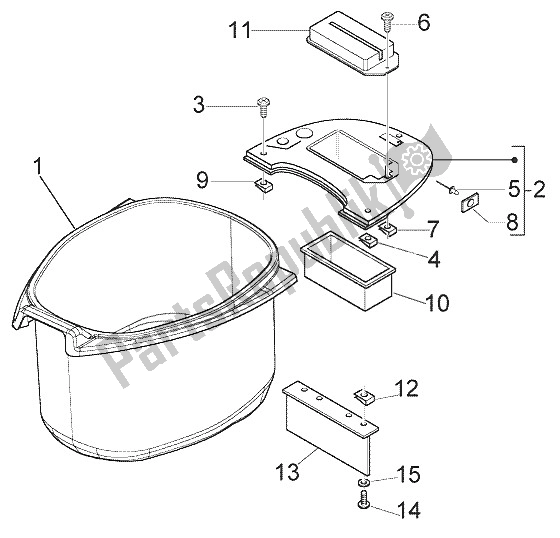All parts for the Case Helmet of the Vespa LX 50 2T 2005