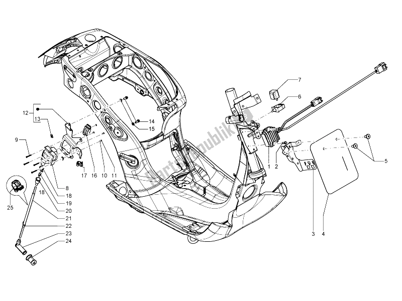 All parts for the Voltage Regulators - Electronic Control Units (ecu) - H. T. Coil of the Vespa S 150 4T IE College USA 2009