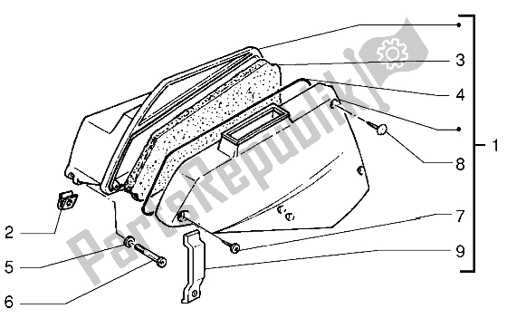 Tutte le parti per il Filtro Dell'aria del Vespa ET4 125 1996