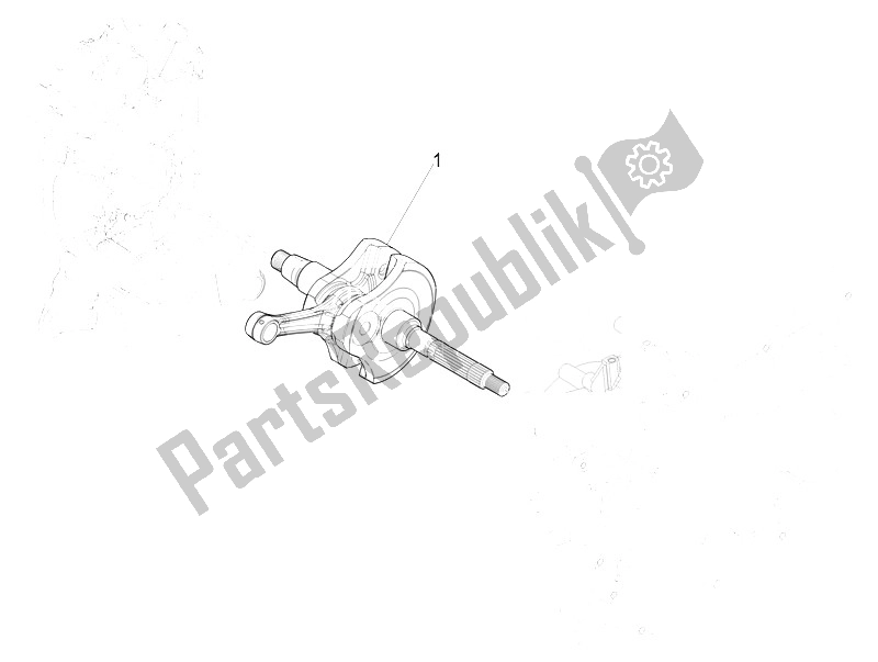 All parts for the Crankshaft of the Vespa Vespa GTS 300 IE ABS E4 EU 2016