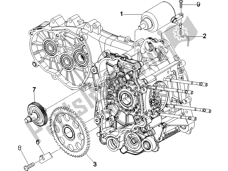 Toutes les pièces pour le Stater - Démarreur électrique du Vespa GTS 250 UK 2005