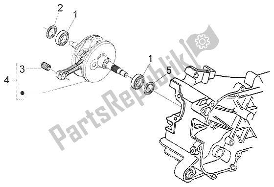 Toutes les pièces pour le Vilebrequin du Vespa LX 50 2T 2005