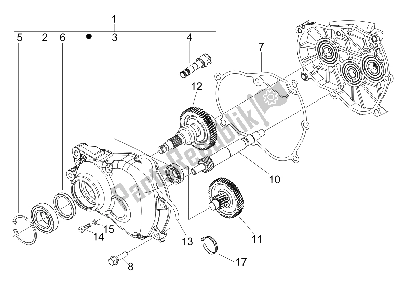 Wszystkie części do Jednostka Redukcyjna Vespa LX 150 4T E3 2009