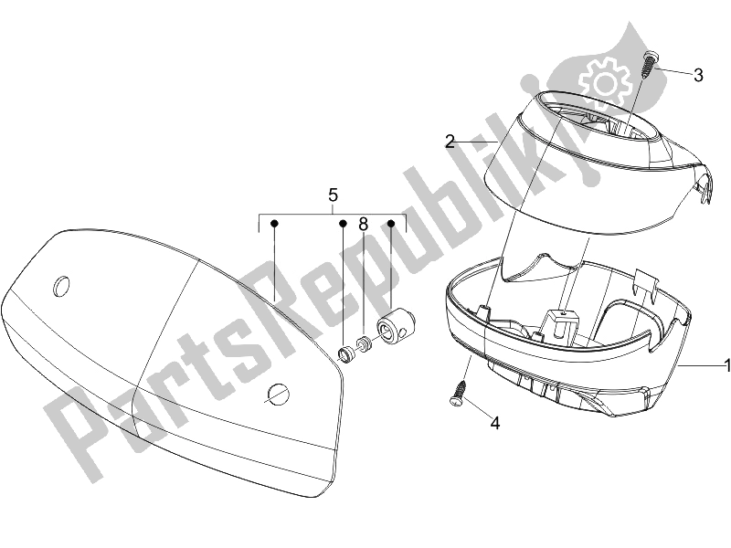 Toutes les pièces pour le Couvertures De Guidon du Vespa GTV 300 4T 4V IE 2010