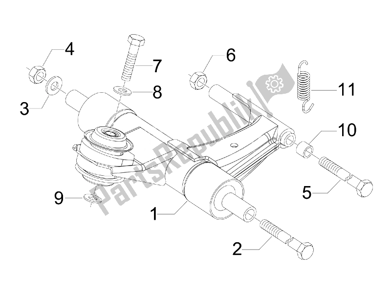 Tutte le parti per il Braccio Oscillante del Vespa Sprint 50 4T 4V Emea 2014