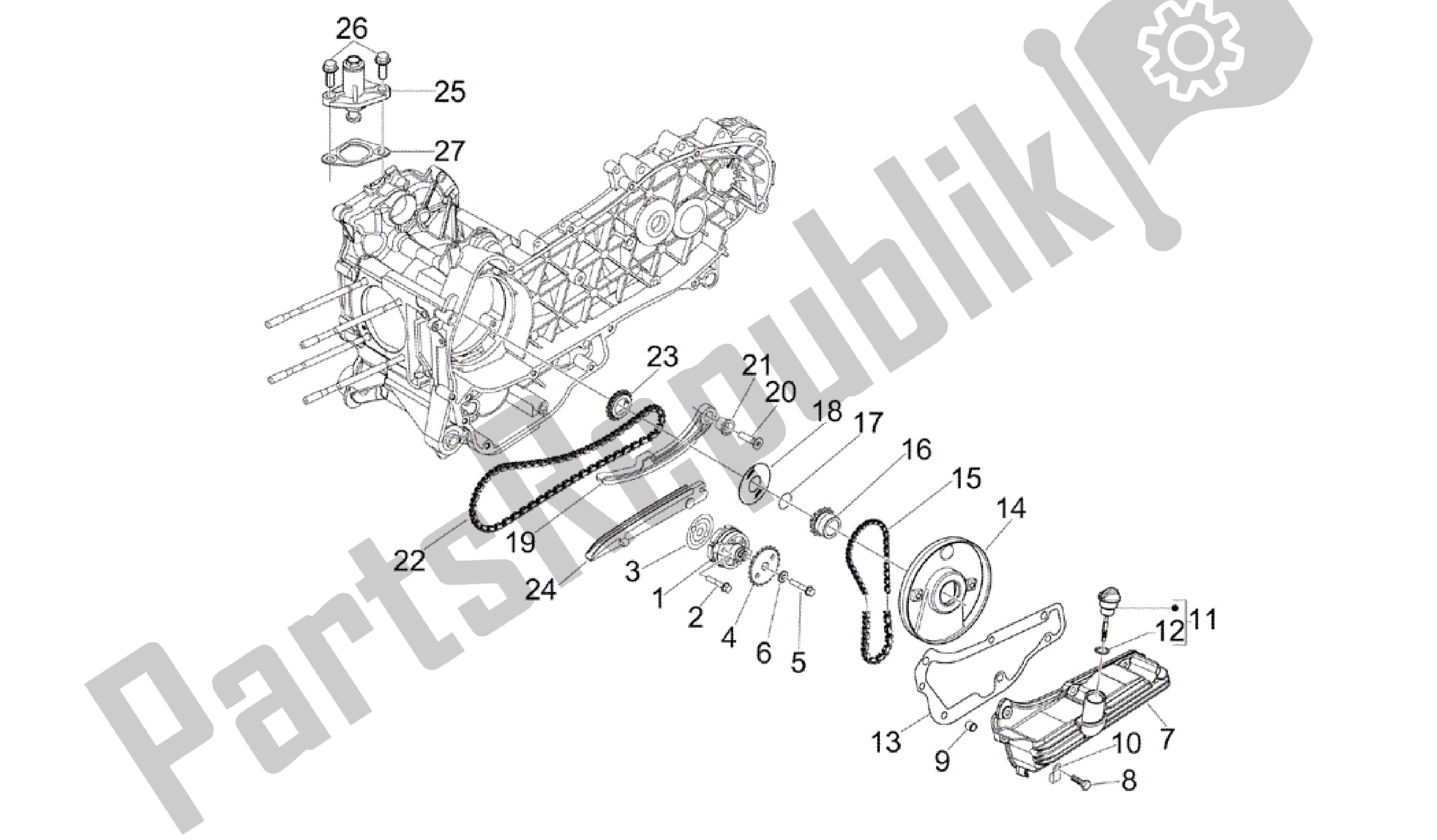 Toutes les pièces pour le Bomba De Aceite du Vespa GTS 300 2011 - 2012