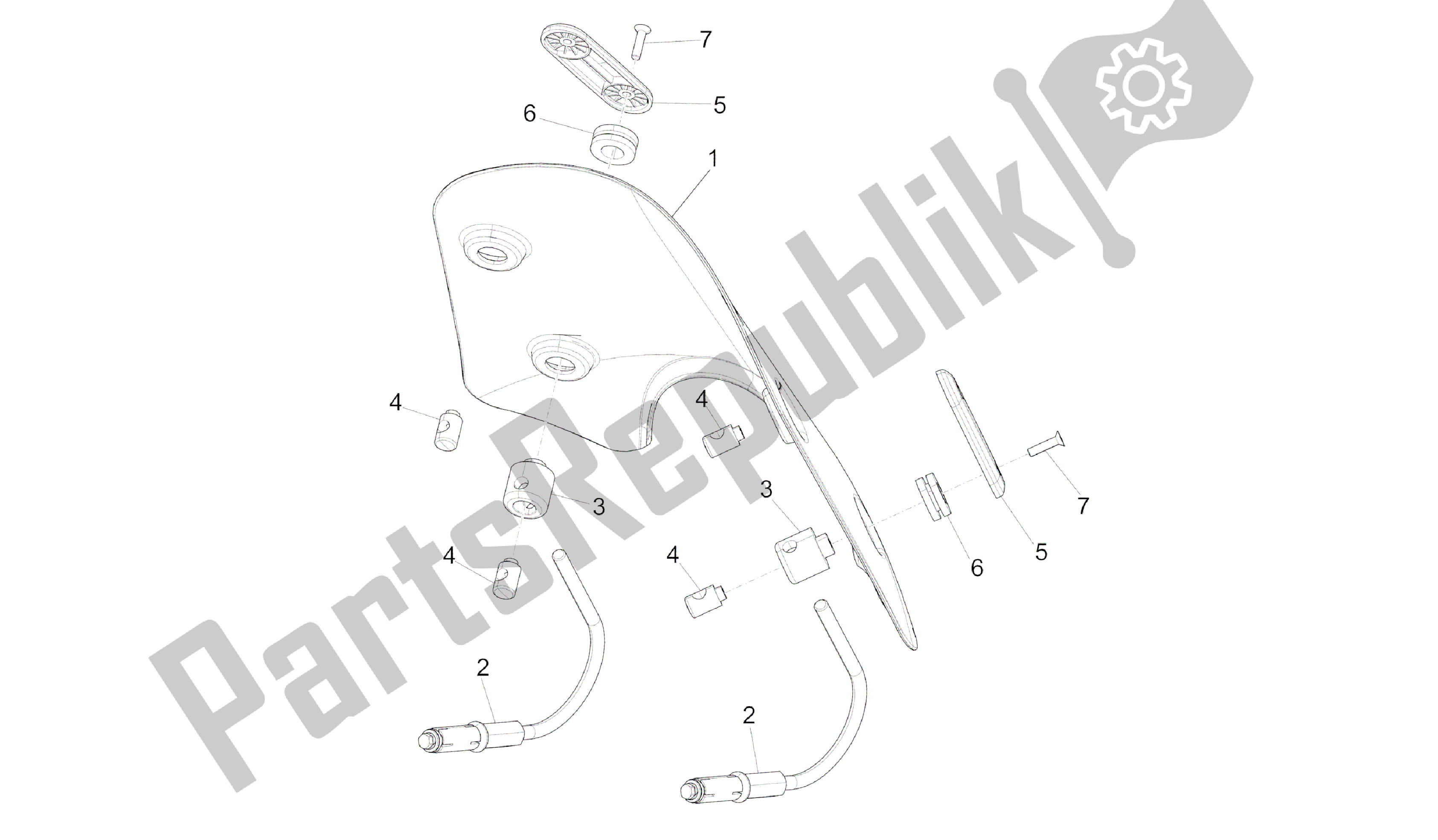 Todas las partes para Parabrisas - Cristales de Vespa GTS 300 2011 - 2012