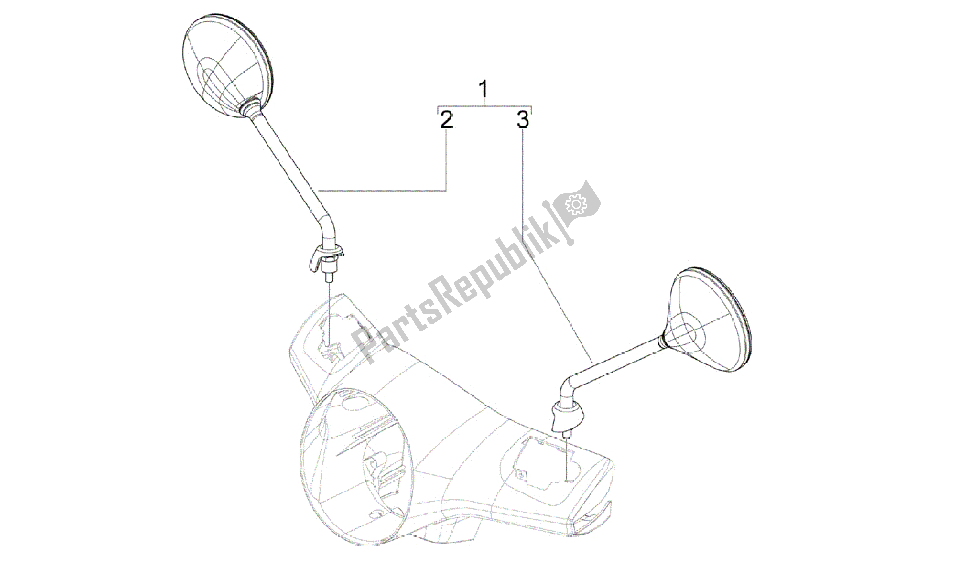 Toutes les pièces pour le Retrovisor / Es du Vespa GTS 300 2011 - 2012