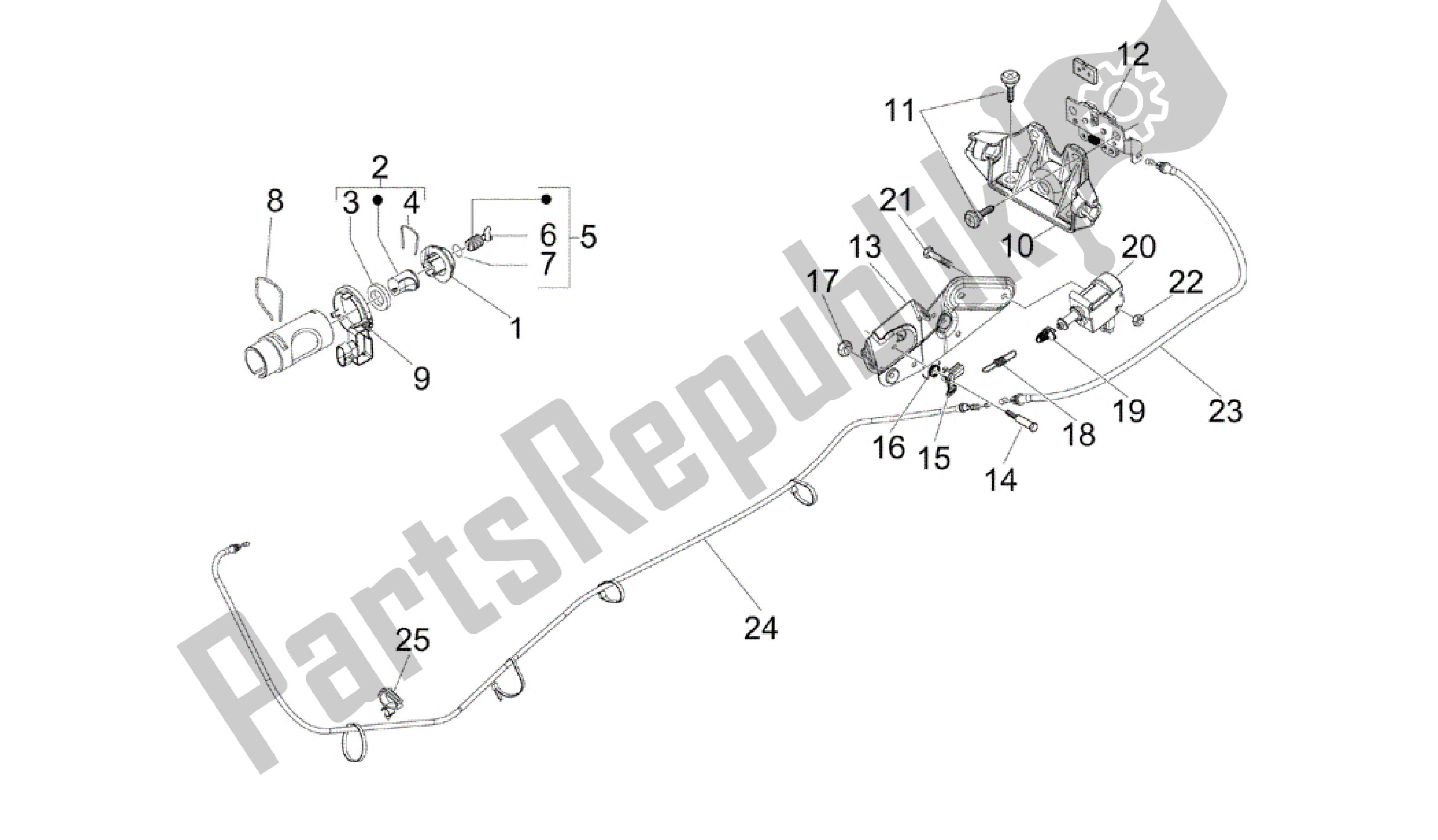 Toutes les pièces pour le Cerraduras du Vespa GTS 300 2011 - 2012