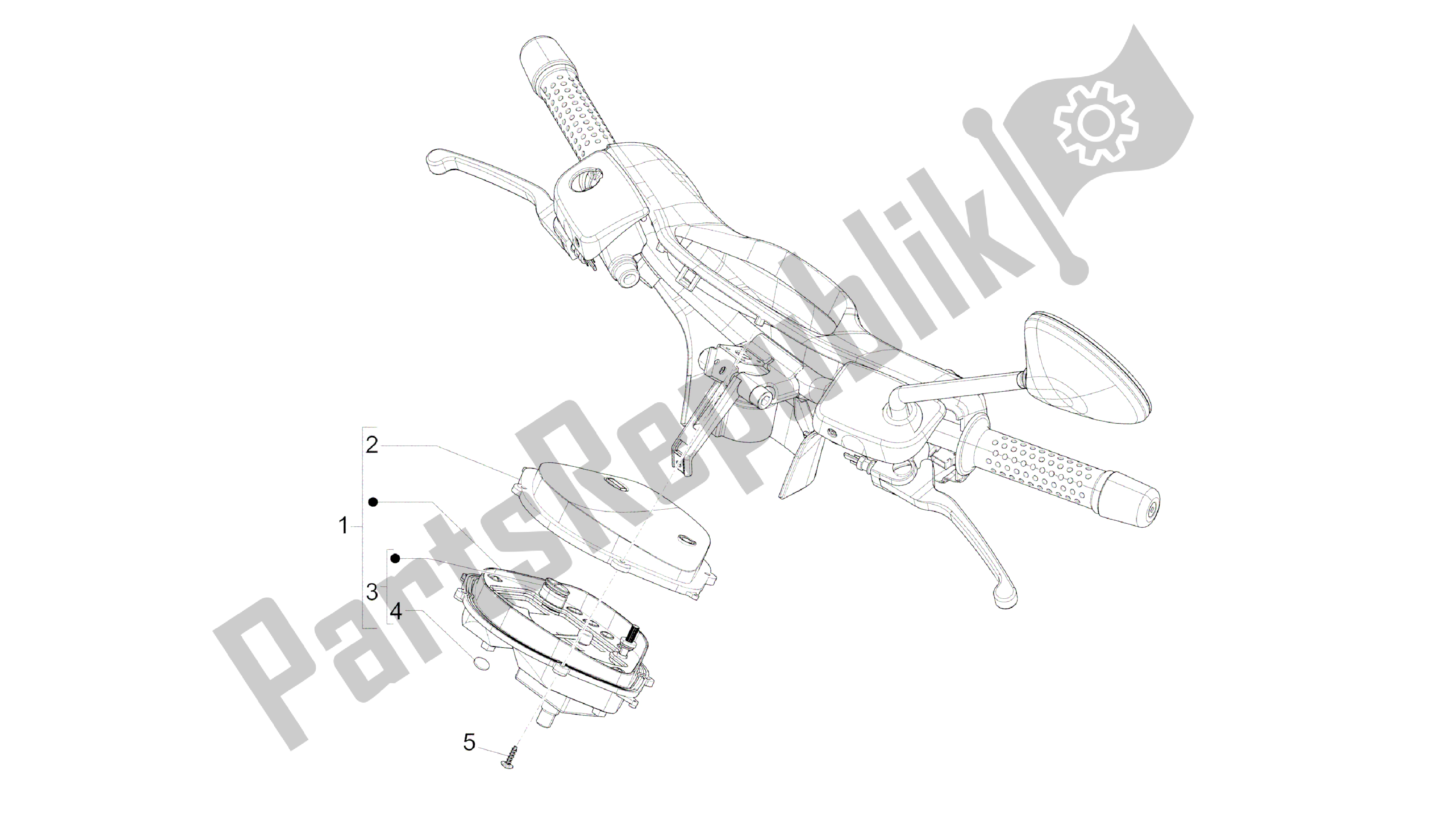 Toutes les pièces pour le Tablero De Instrumentos - Cruscotto du Vespa GTS 300 2011 - 2012