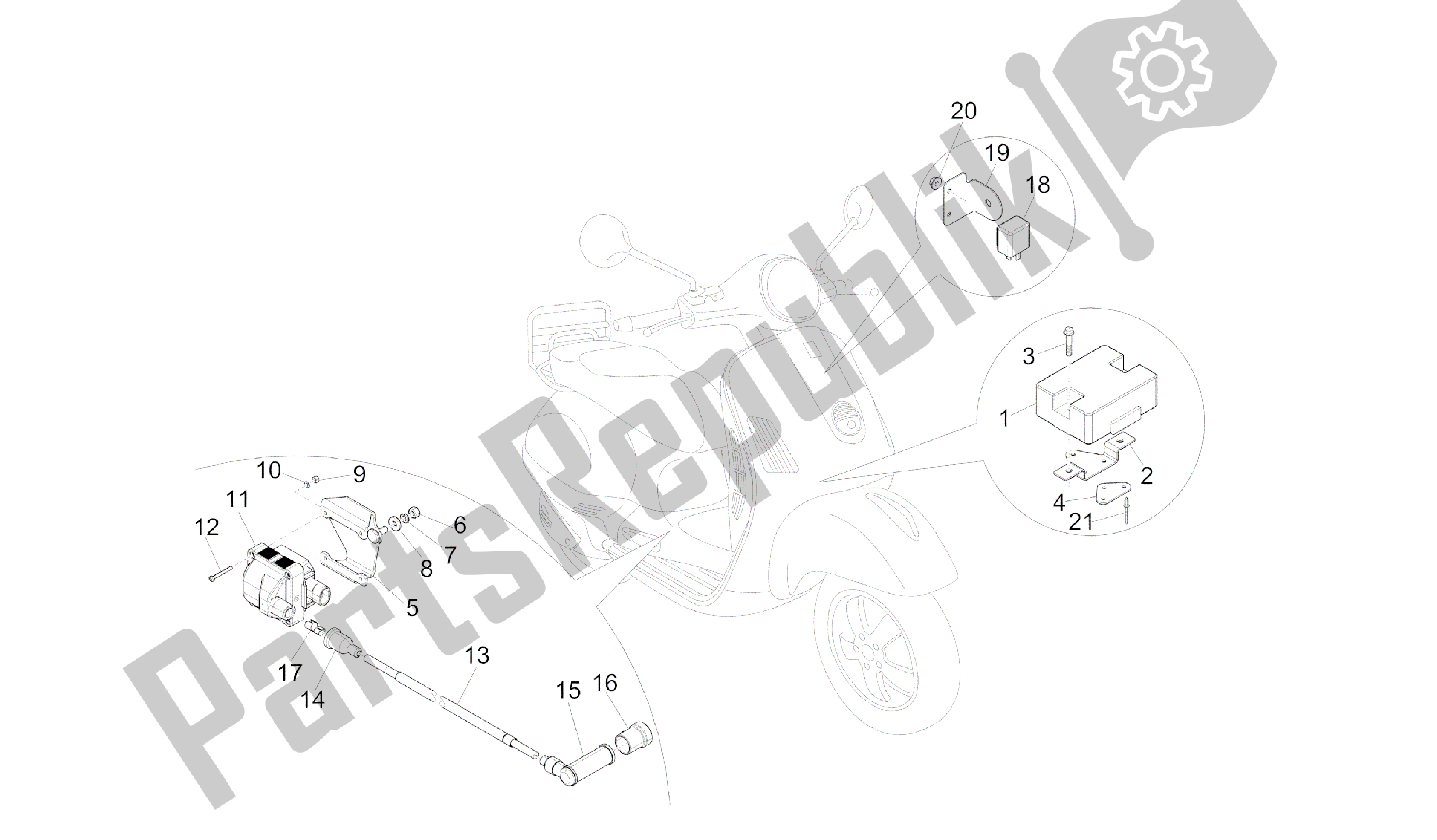 Toutes les pièces pour le Reguladores De Tensión - Centralitas Electrónicas - Bobina A. T. Du Vespa GTS 300 2011 - 2012