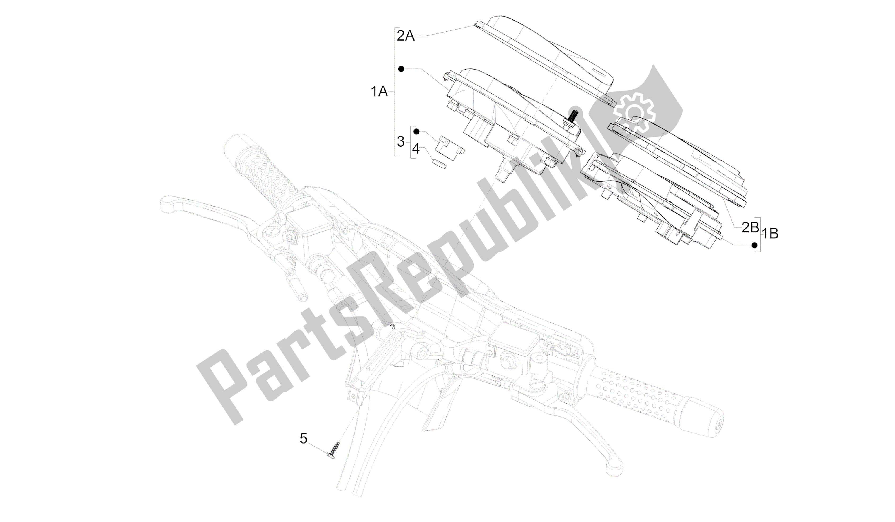 Tutte le parti per il Tablero De Instrumentos - Cruscotto del Vespa GTS 300 2008 - 2014