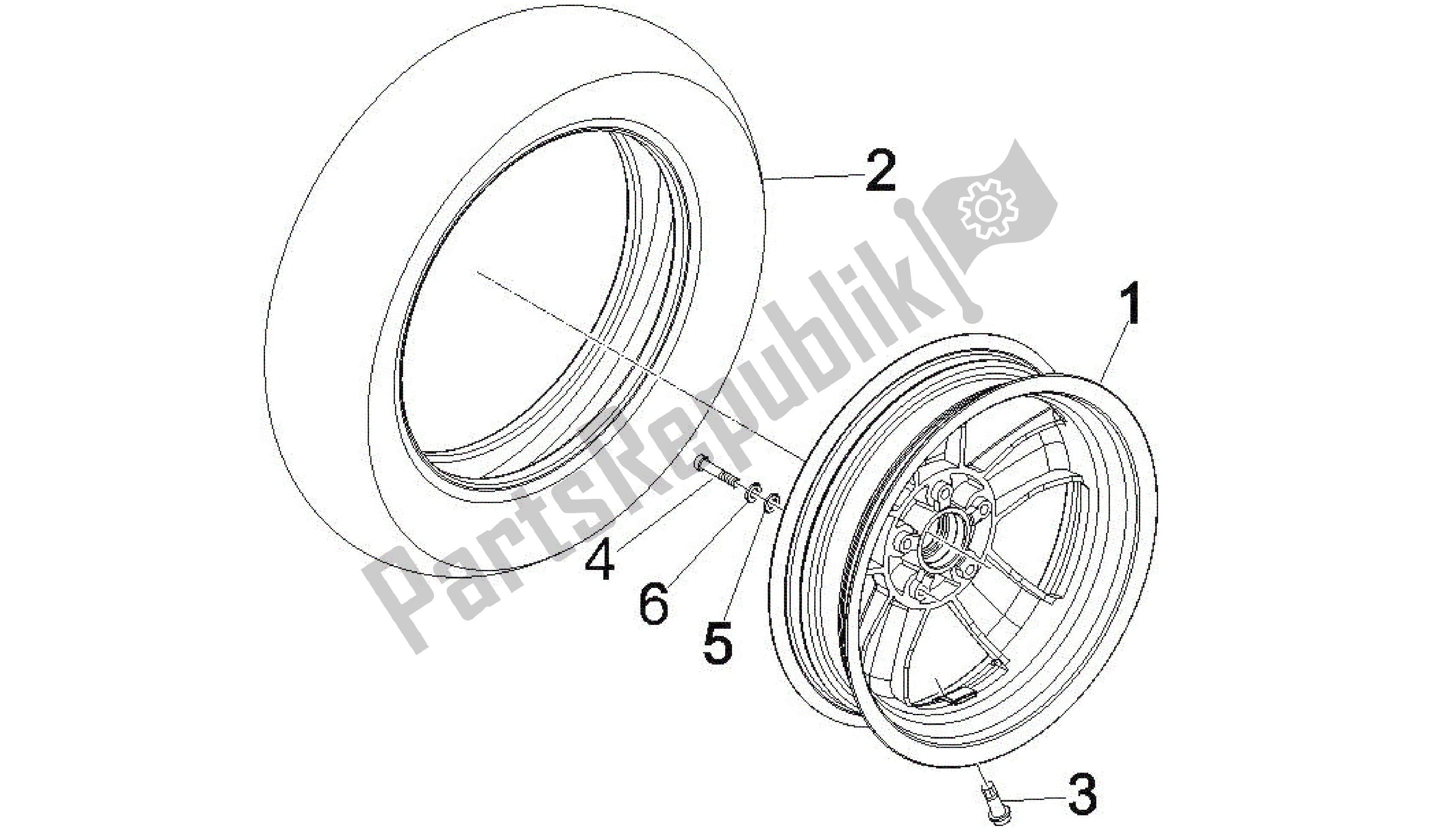 Tutte le parti per il Rueda Delantera del Vespa GTS 300 2008 - 2014