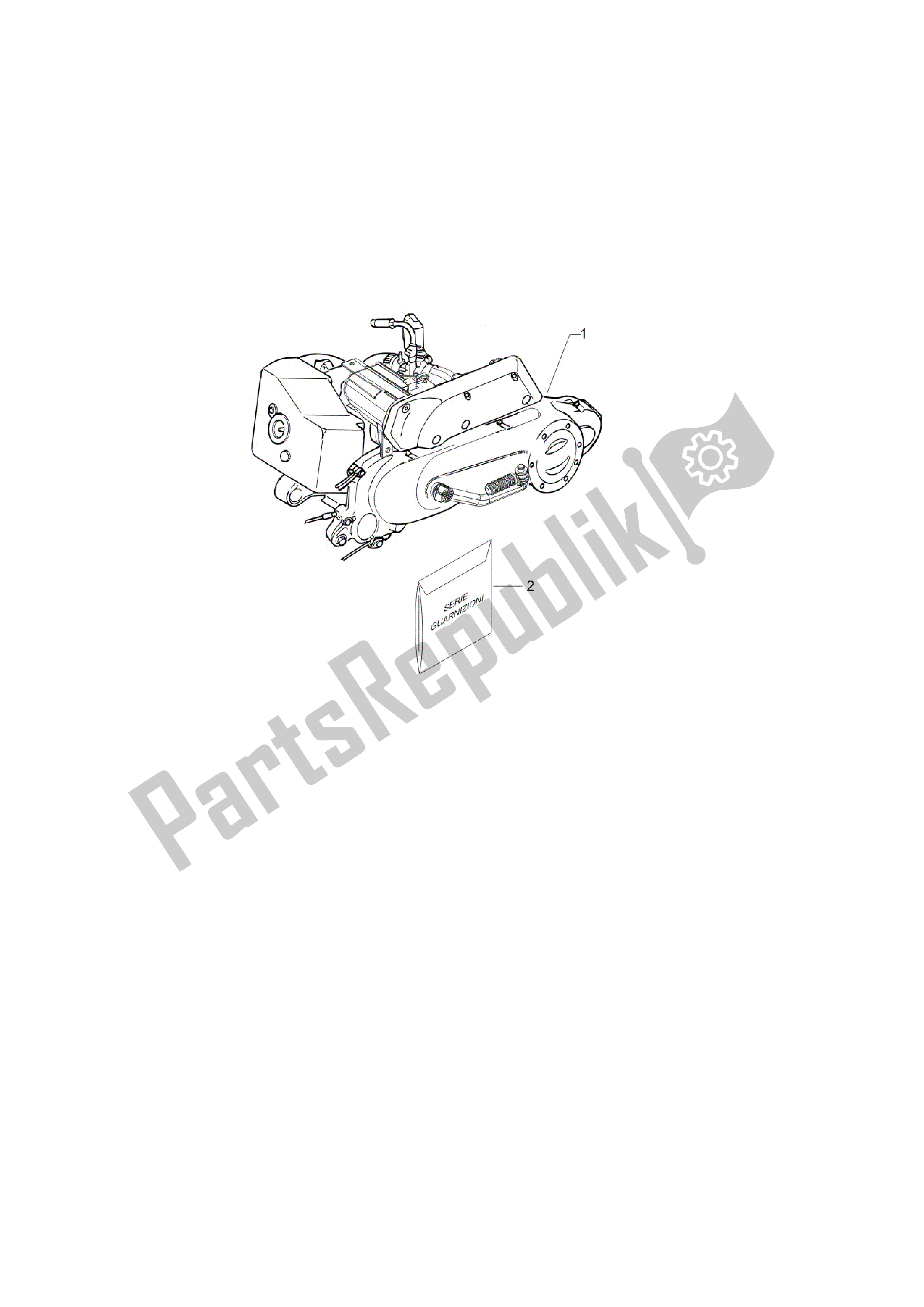 Todas as partes de Motor Completo do Vespa S 50 2007 - 2012