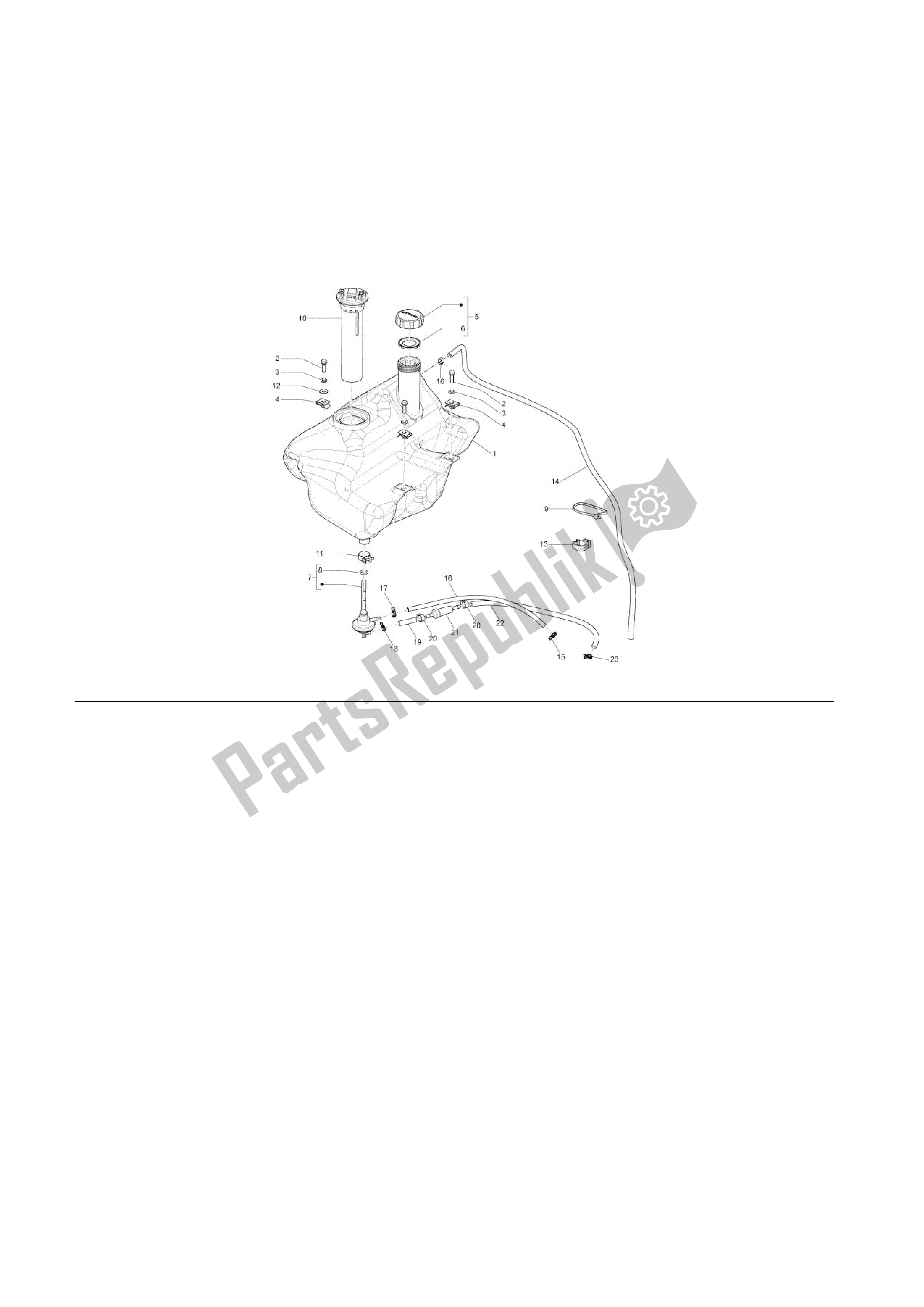 Tutte le parti per il Deposito Carburante del Vespa S 50 2008 - 2012