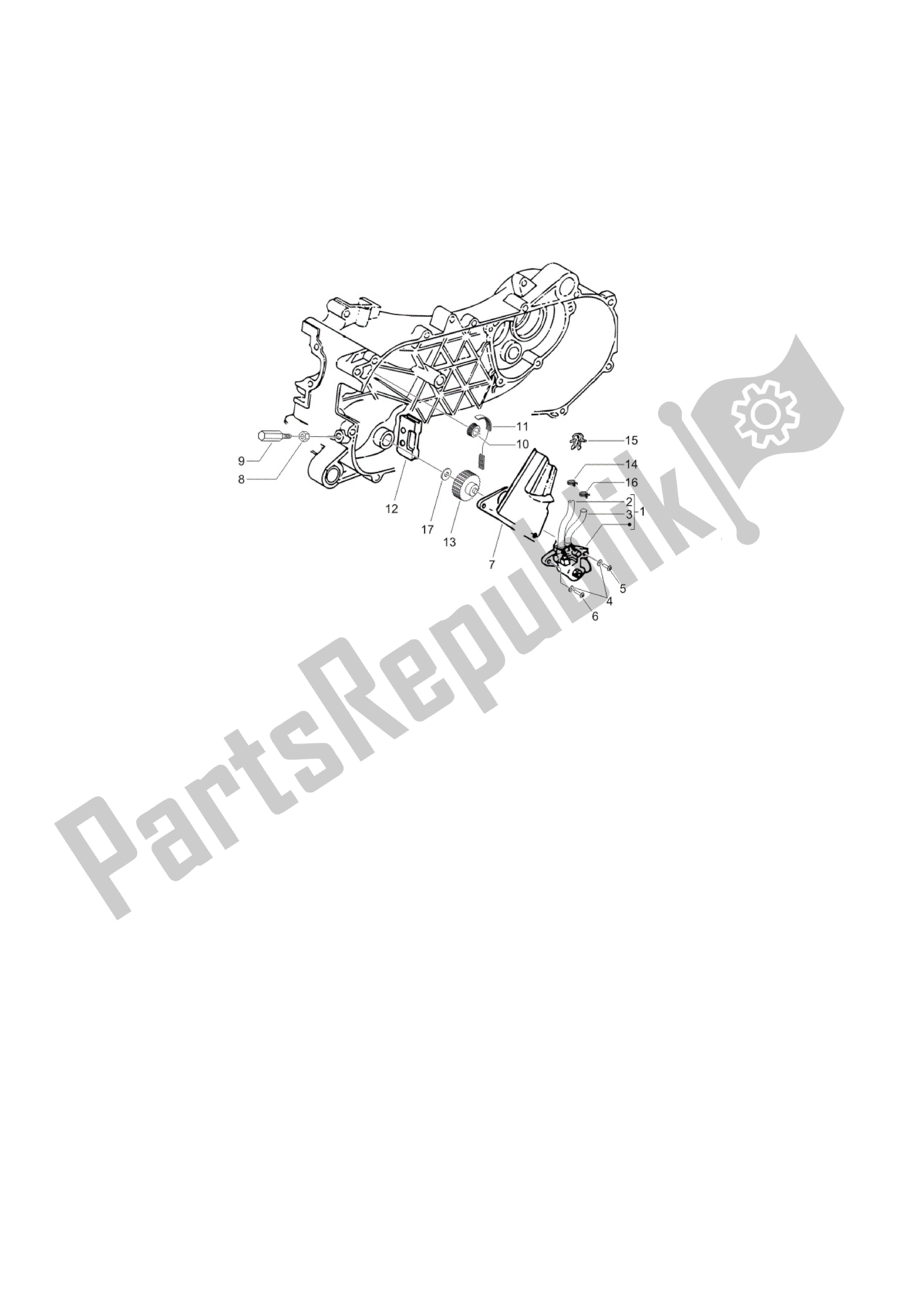 All parts for the Bomba De Aceite of the Vespa Sprint 50 2014