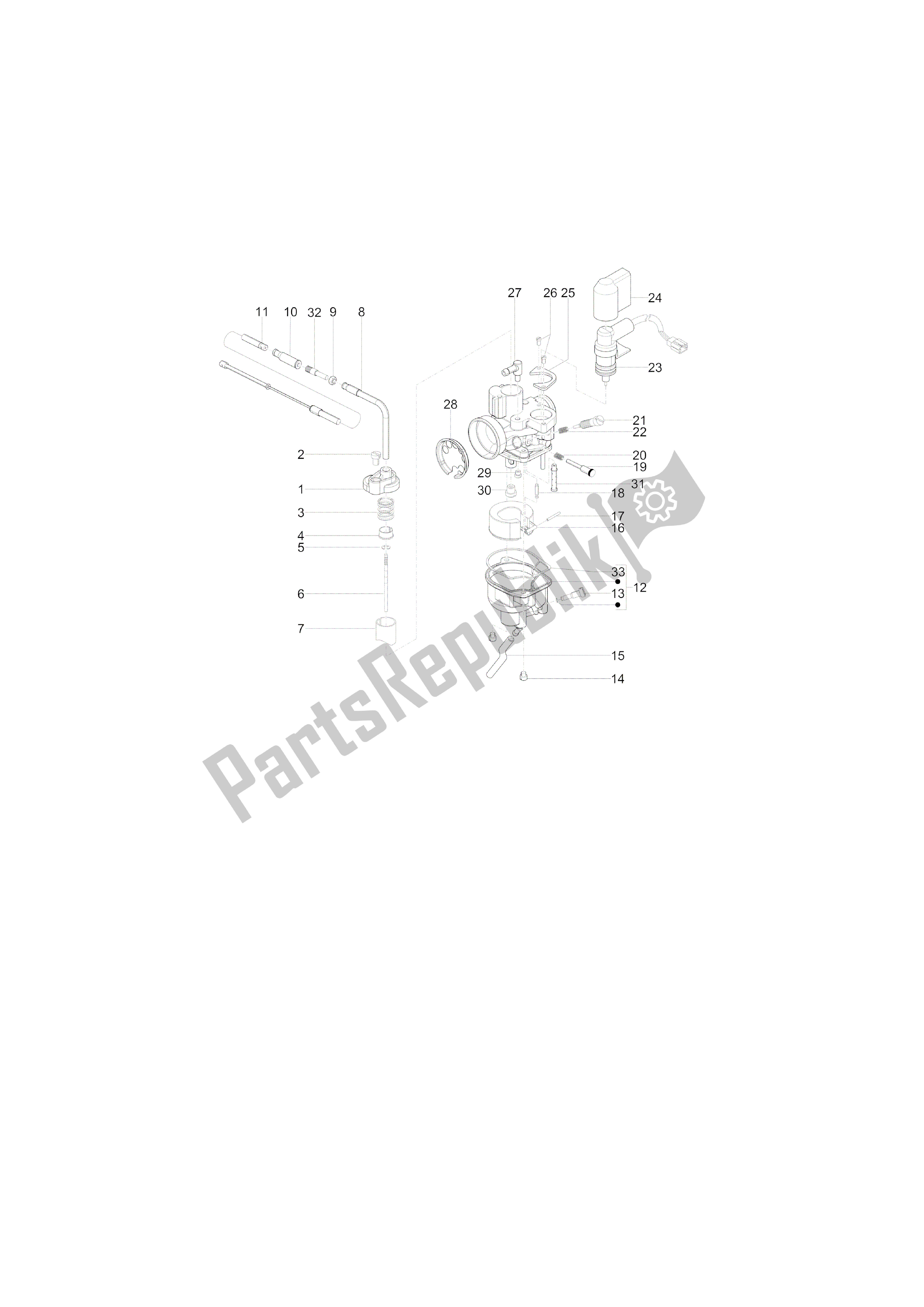 Toutes les pièces pour le Components De Carburador du Vespa Sprint 50 2014
