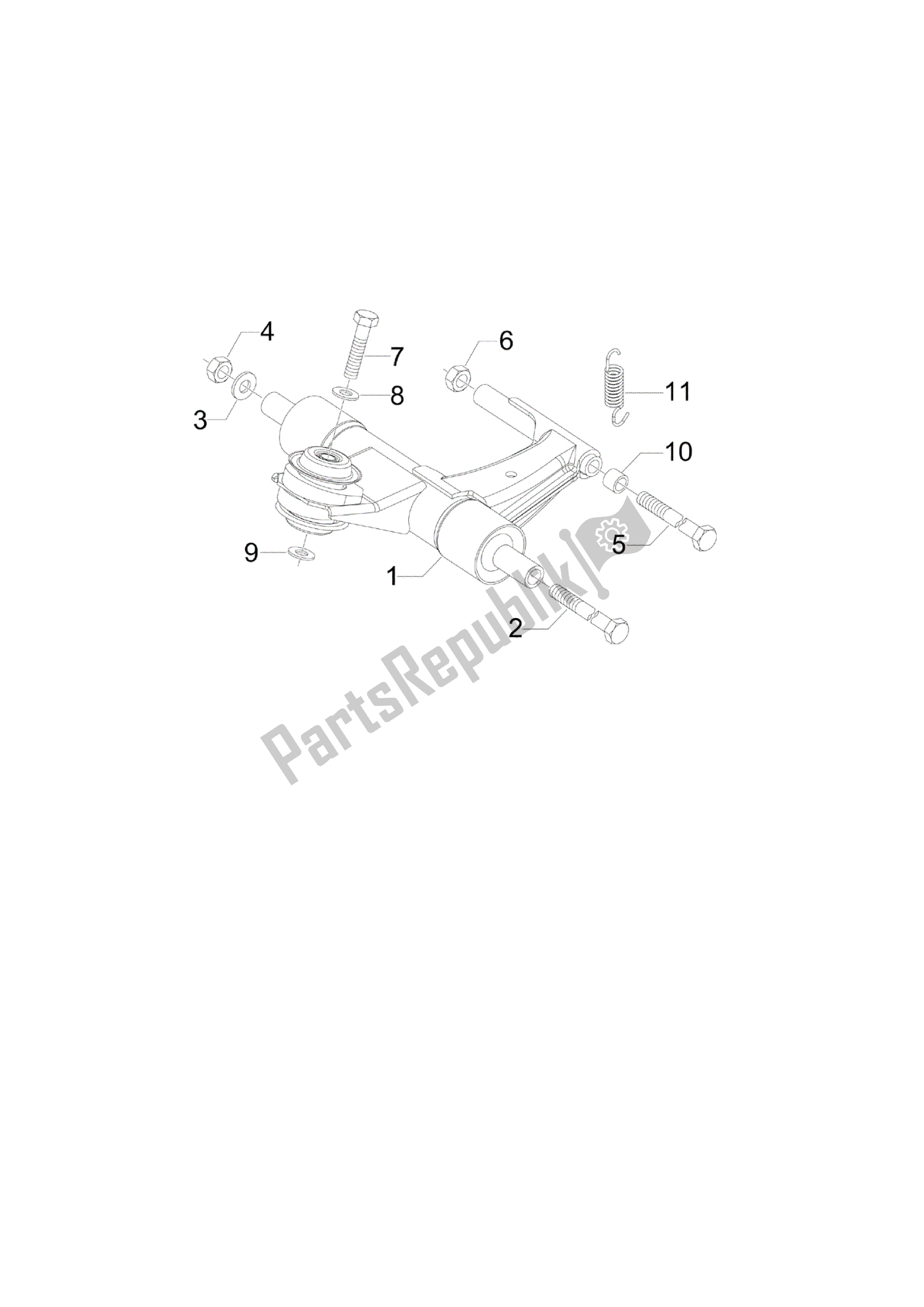 Toutes les pièces pour le Brazo Oscilante du Vespa Sprint 50 2014