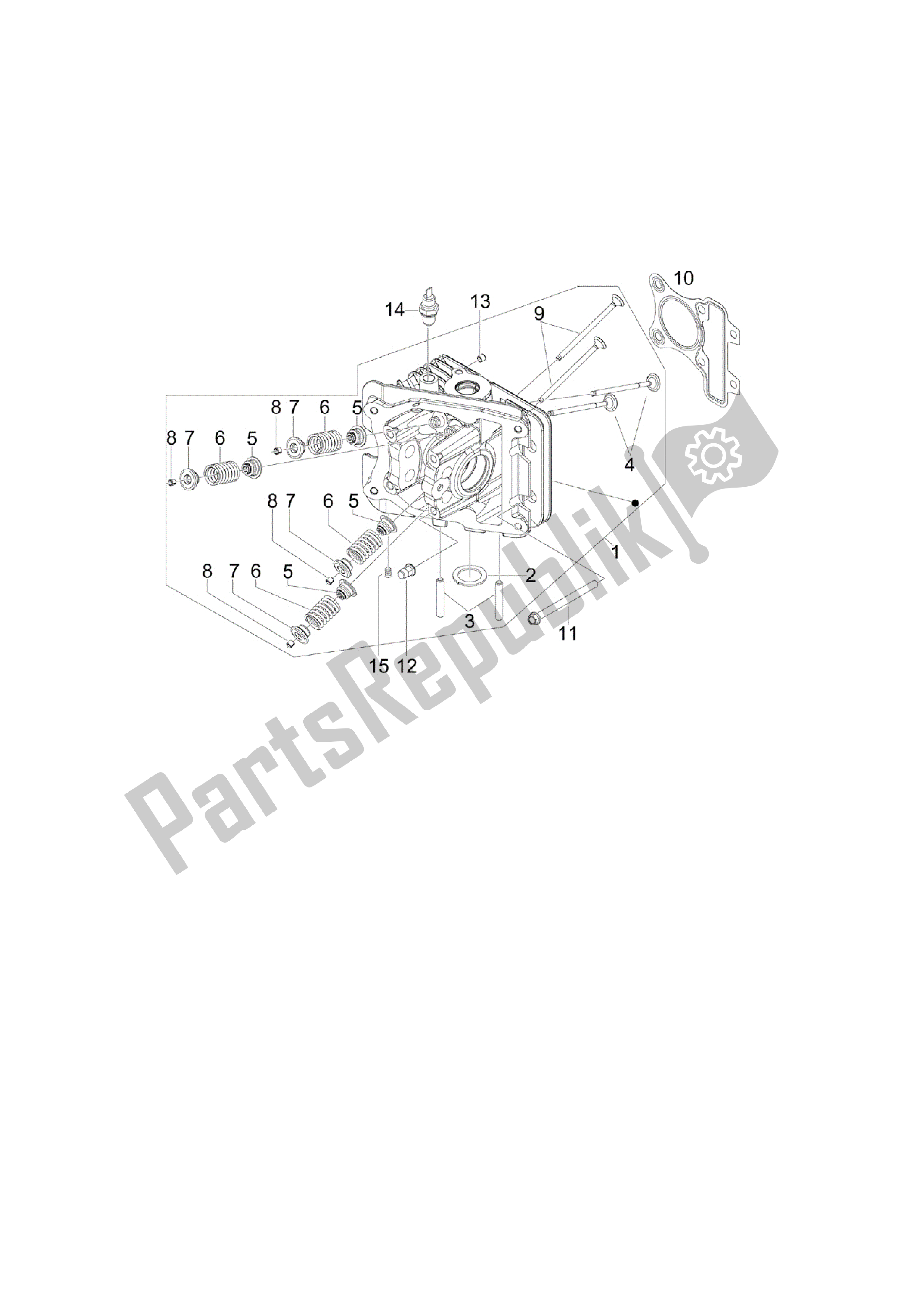 Todas las partes para Grupo Culata - Valvula de Vespa Sprint 50 2014