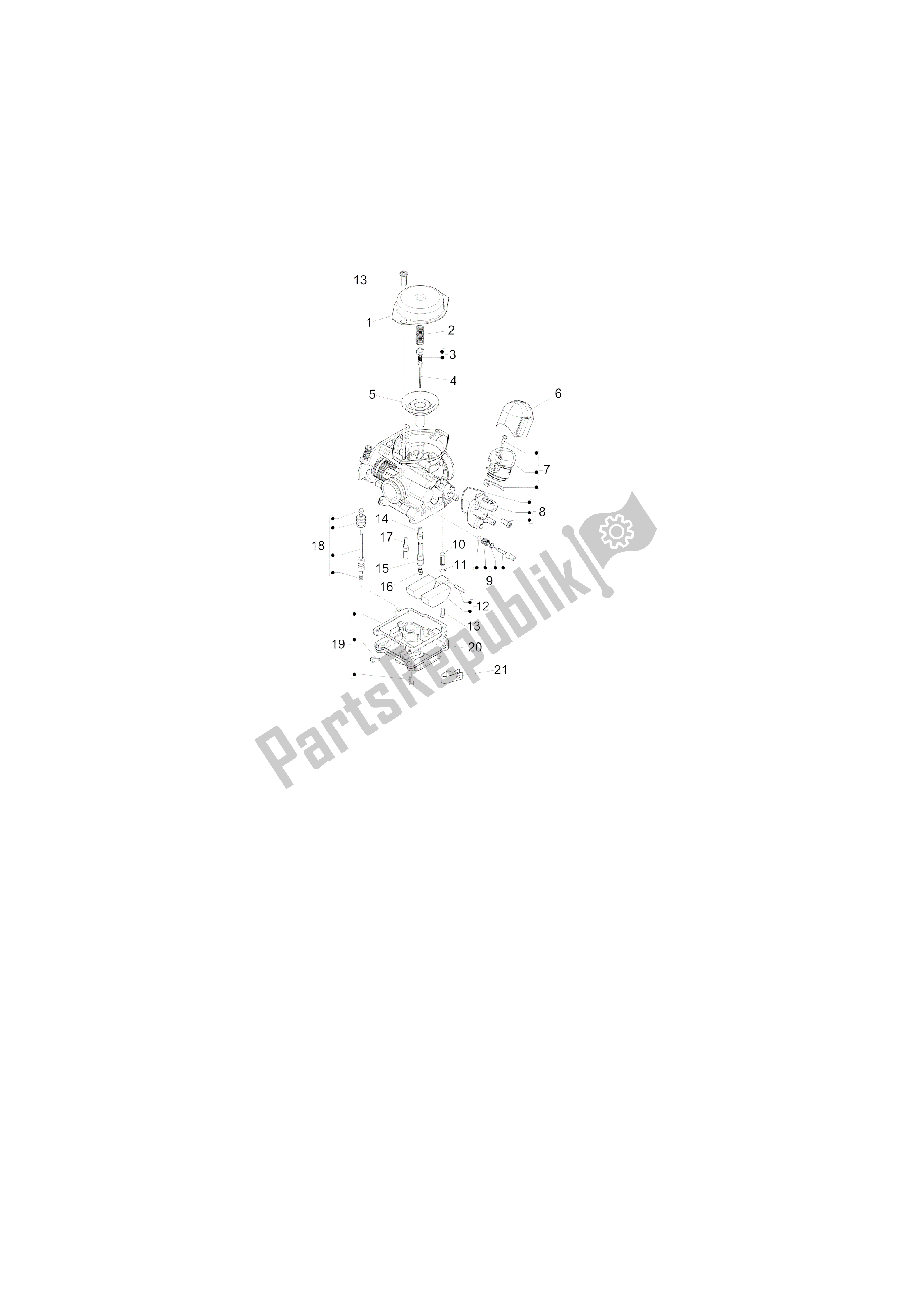 Toutes les pièces pour le Components De Carburador du Vespa Sprint 50 2014