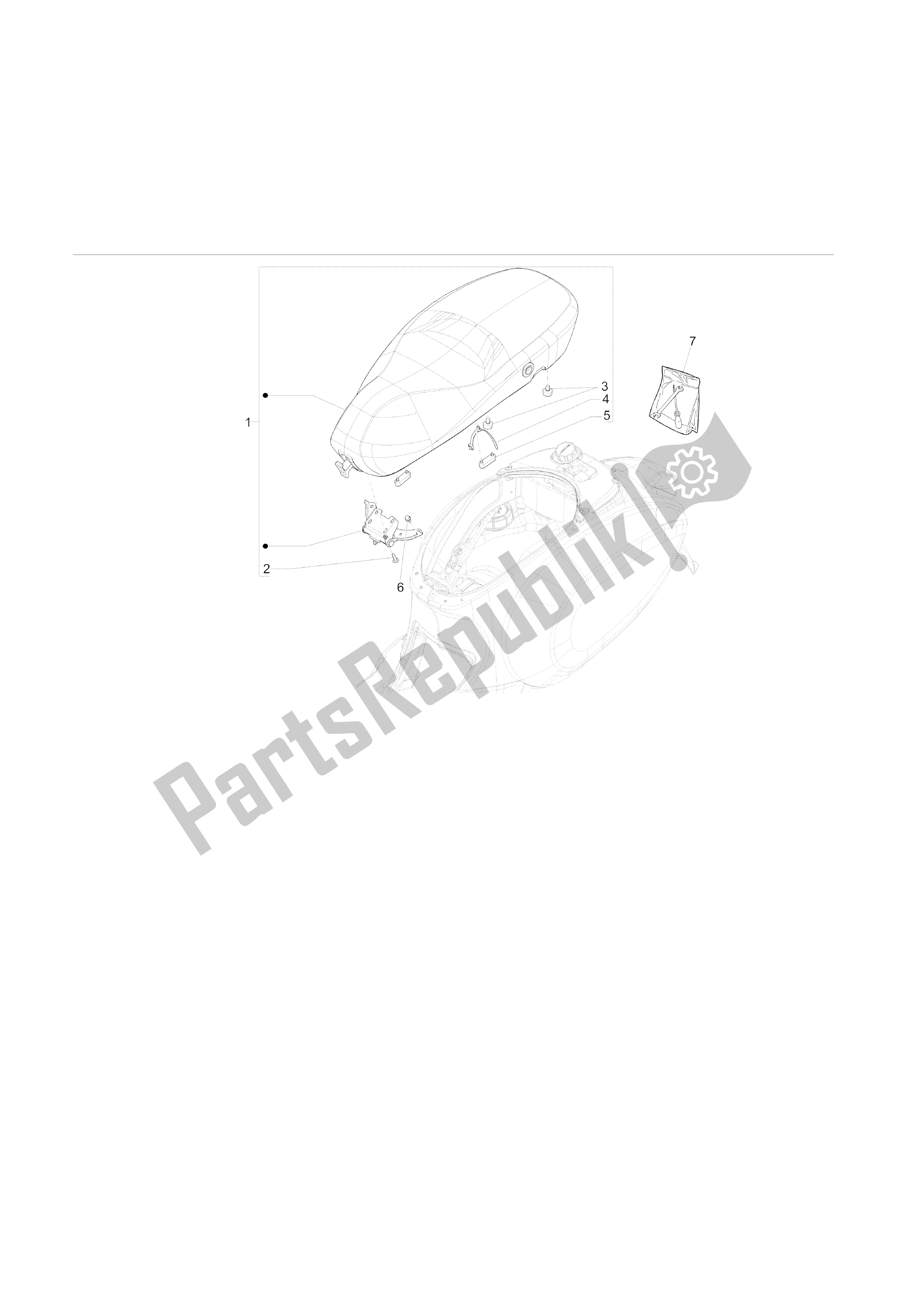 All parts for the Sillín/asientos - Bolsa Herramienta of the Vespa Sprint 50 2014