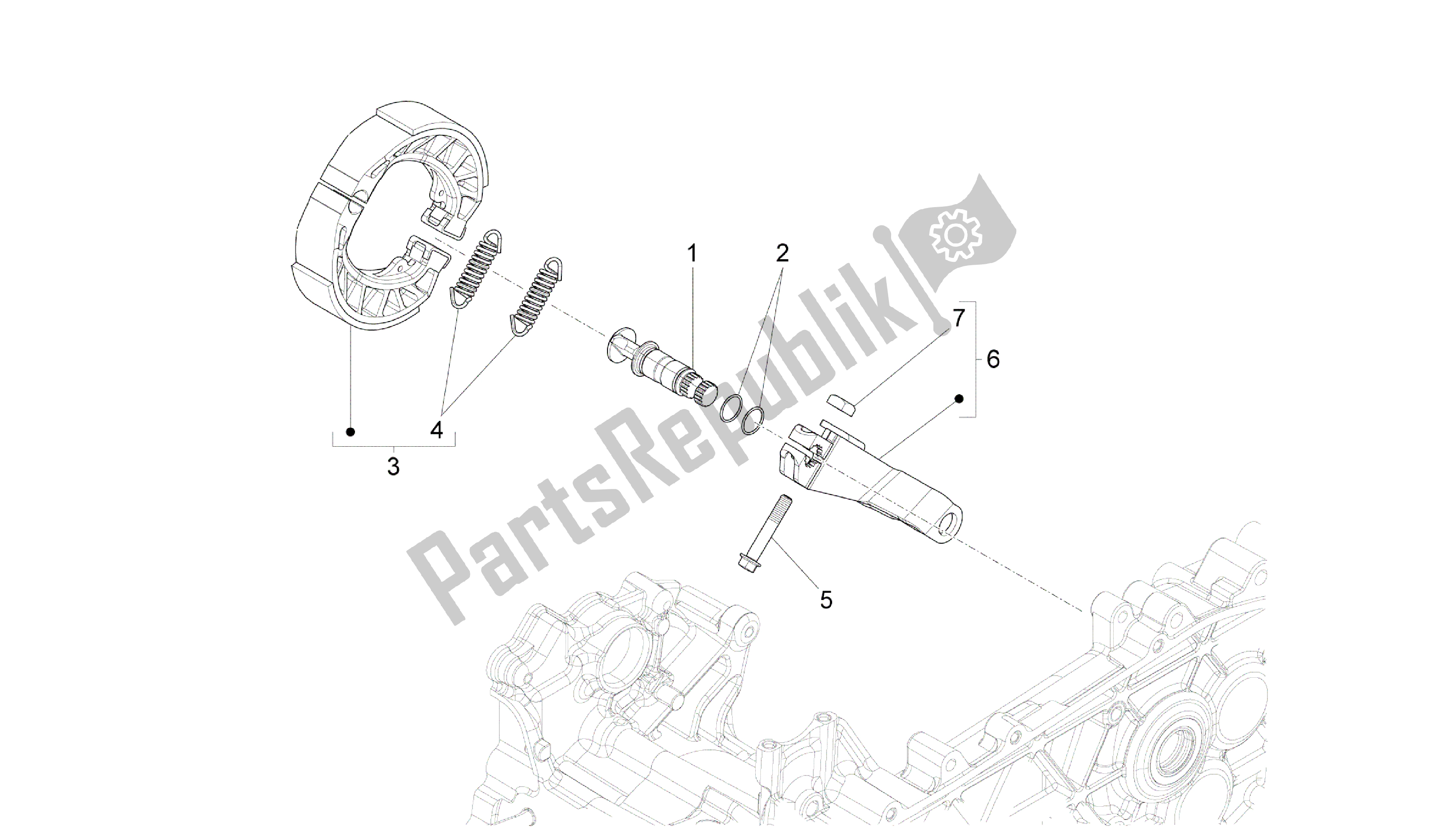 Todas las partes para Freno Trasero - Mordaza De Freno de Vespa Primavera 150 2014