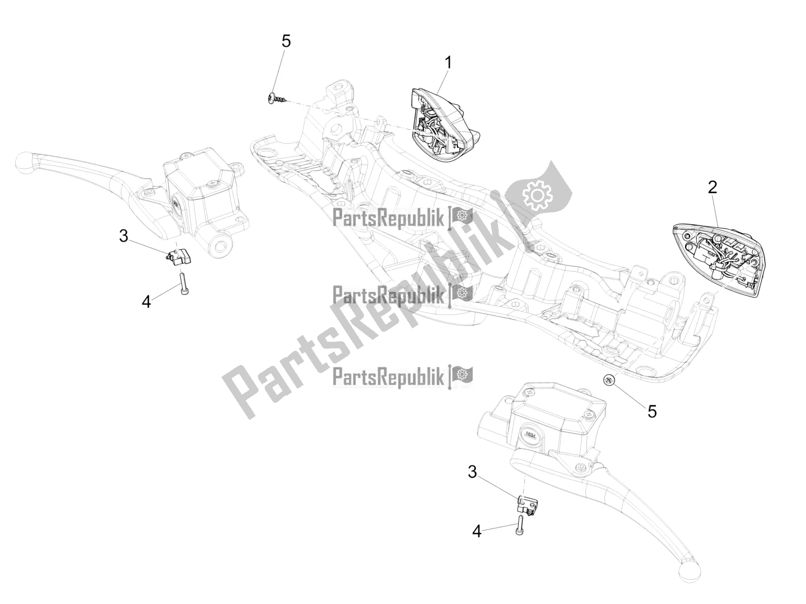 Todas las partes para Selectores - Interruptores - Botones de Vespa 946 125 4 STR / Red 2017