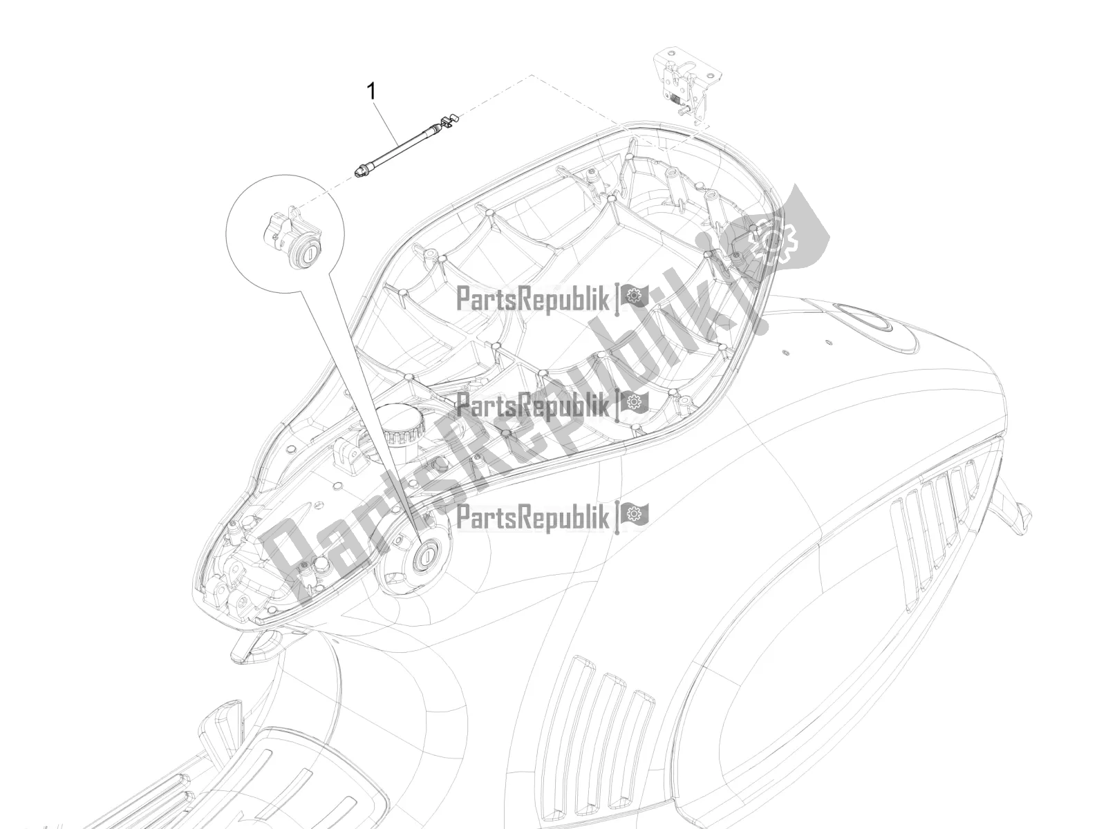 All parts for the Transmissions of the Vespa 946 125 4 STR / Red 2021