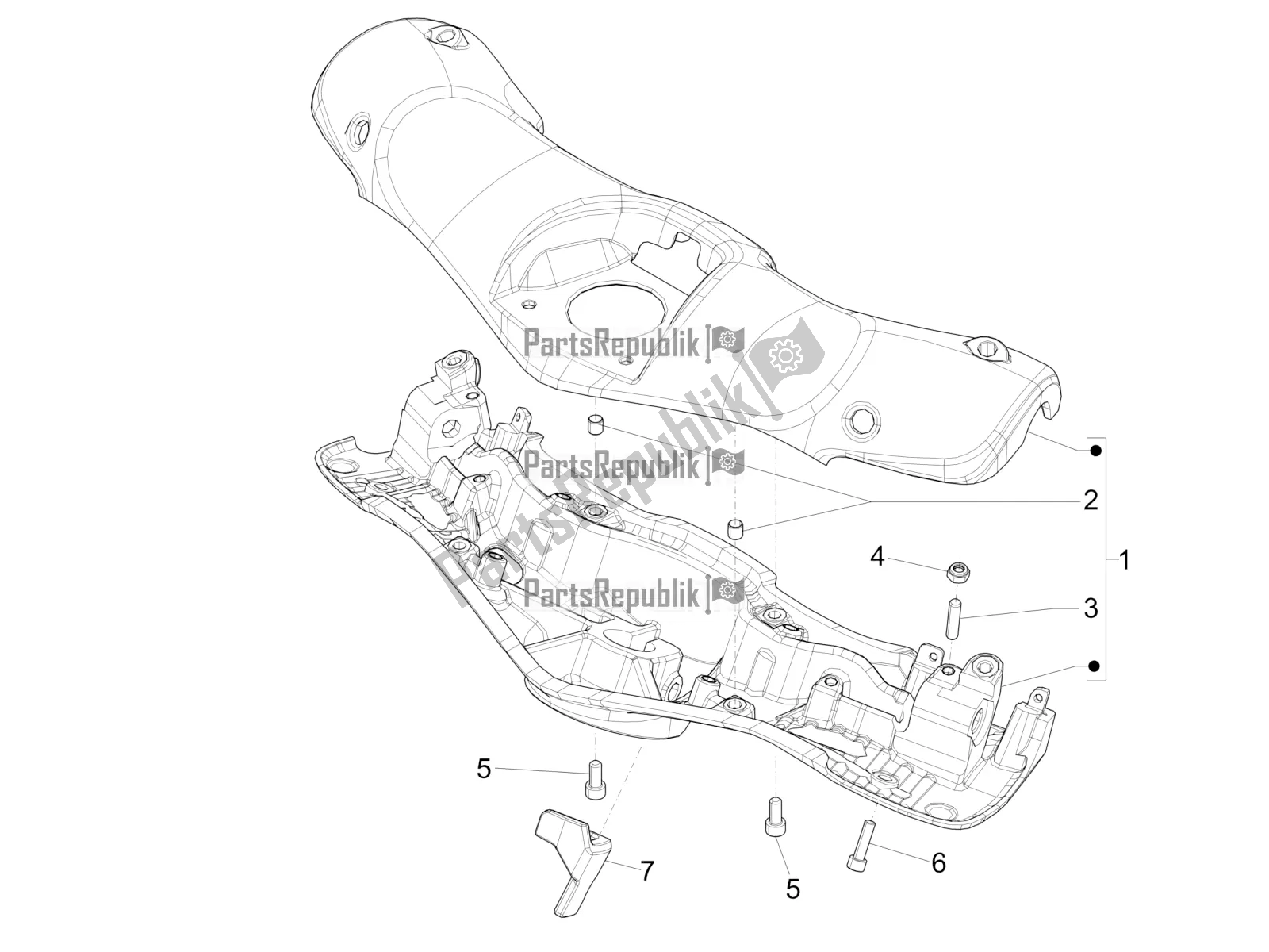 Toutes les pièces pour le Couvertures De Guidon du Vespa 946 125 4 STR / Red 2022