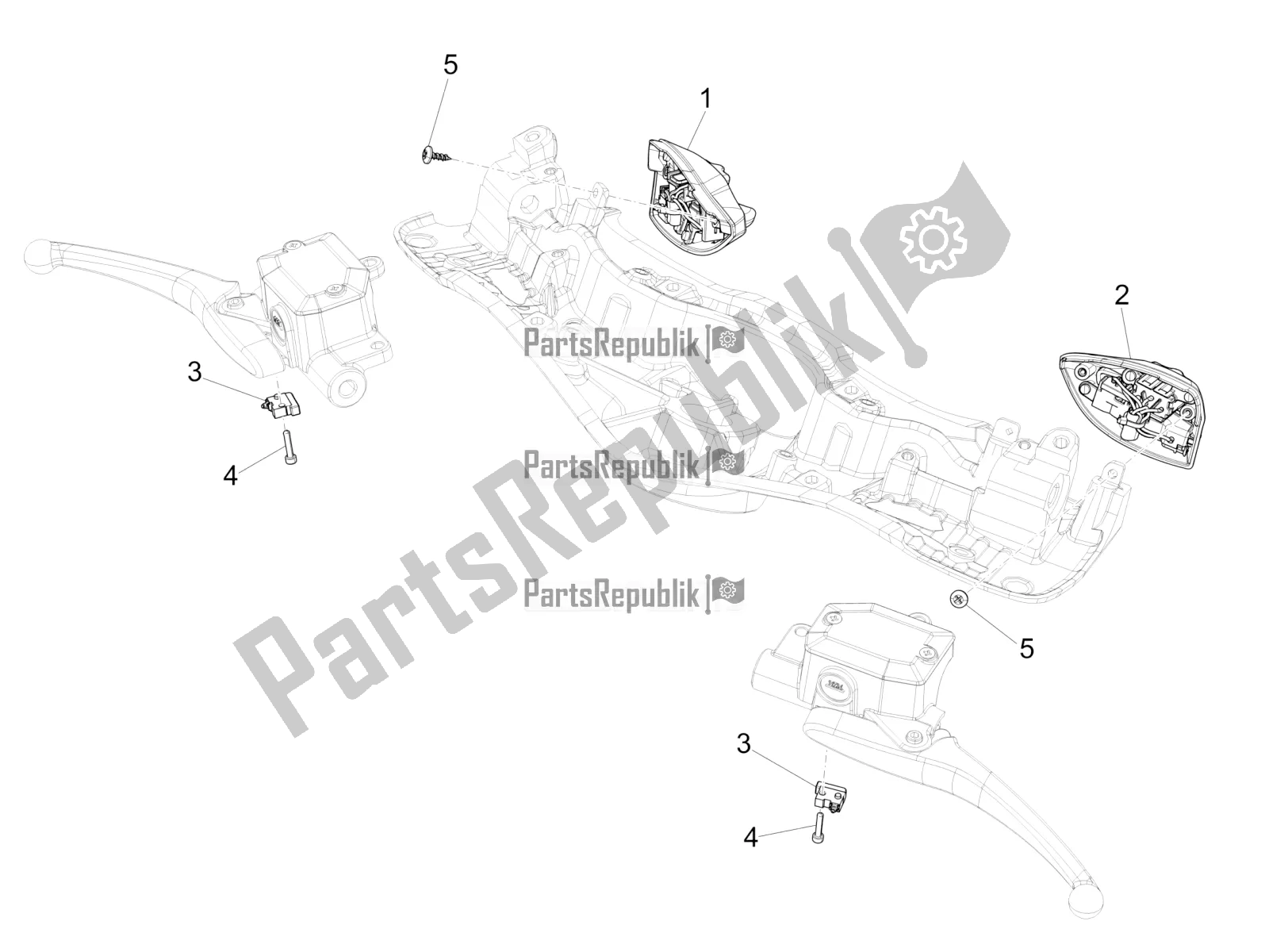 Todas las partes para Selectores - Interruptores - Botones de Vespa 946 125 4 STR / Red 2022